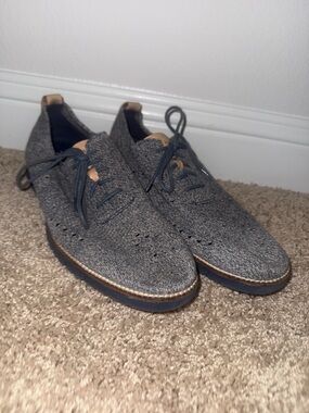 Cole Haan Men's Navy Wingtip Stitchlite Oxfords - ZERØGRAND - Size 12